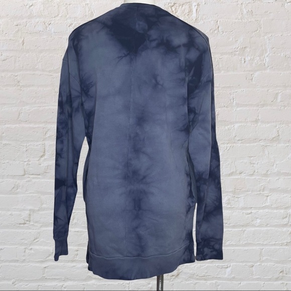 Asos blue tie dye long sweatshirt size 4 - Picture 3 of 7